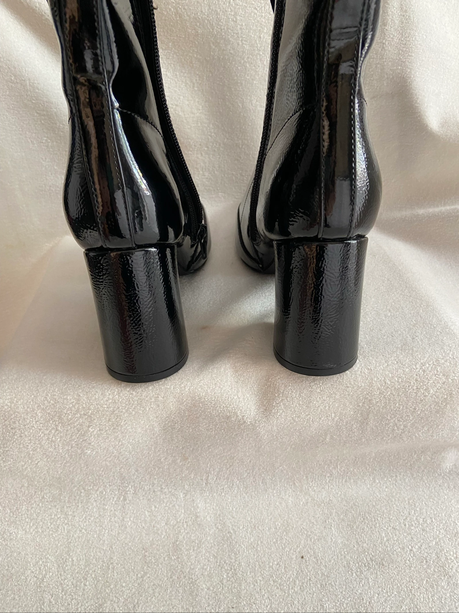 Bottine haute•style rétro•similicuir vernis noir•4(36.37).Glamorous  – photo 4